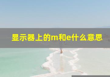 显示器上的m和e什么意思