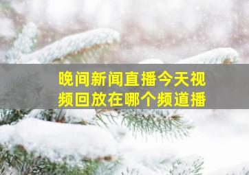 晚间新闻直播今天视频回放在哪个频道播