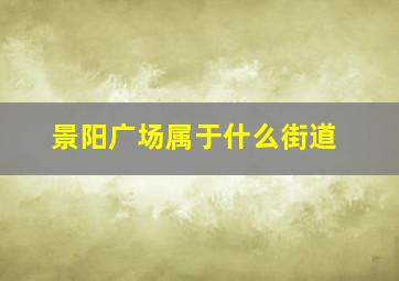 景阳广场属于什么街道