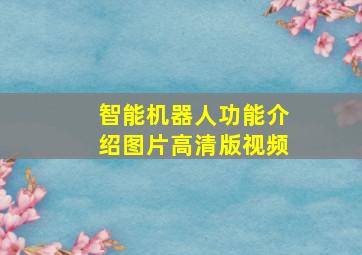 智能机器人功能介绍图片高清版视频