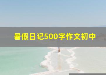 暑假日记500字作文初中