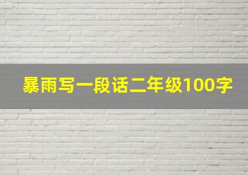 暴雨写一段话二年级100字