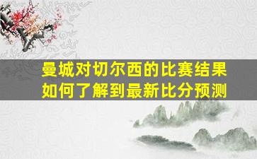 曼城对切尔西的比赛结果如何了解到最新比分预测