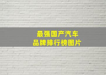 最强国产汽车品牌排行榜图片