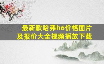 最新款哈弗h6价格图片及报价大全视频播放下载