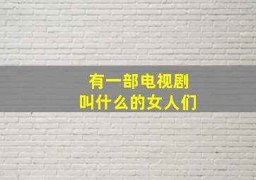 有一部电视剧叫什么的女人们