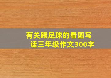 有关踢足球的看图写话三年级作文300字