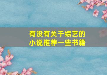 有没有关于综艺的小说推荐一些书籍