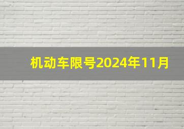 机动车限号2024年11月