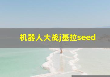 机器人大战j基拉seed