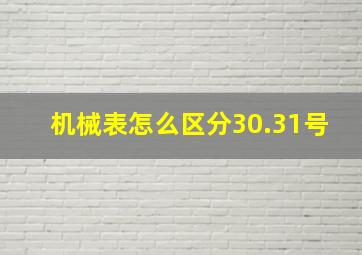 机械表怎么区分30.31号