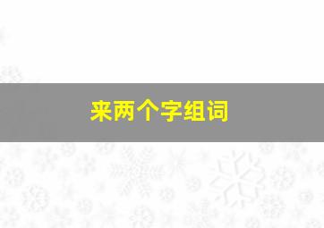 来两个字组词