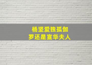 杨坚爱独孤伽罗还是宣华夫人