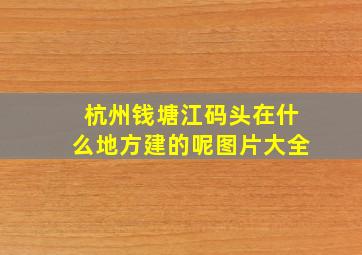 杭州钱塘江码头在什么地方建的呢图片大全