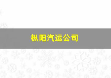 枞阳汽运公司