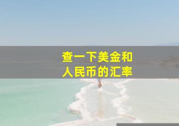 查一下美金和人民币的汇率