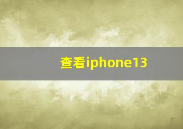 查看iphone13