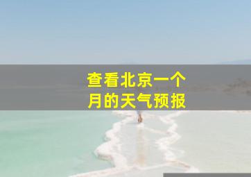 查看北京一个月的天气预报