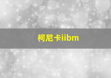 柯尼卡iibm