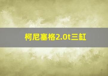 柯尼塞格2.0t三缸