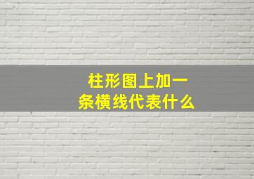 柱形图上加一条横线代表什么