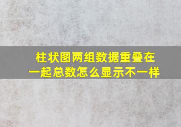 柱状图两组数据重叠在一起总数怎么显示不一样