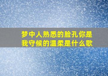 梦中人熟悉的脸孔你是我守候的温柔是什么歌