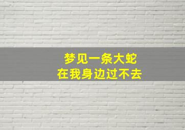 梦见一条大蛇在我身边过不去