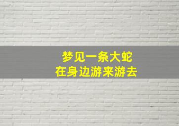 梦见一条大蛇在身边游来游去