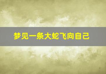 梦见一条大蛇飞向自己