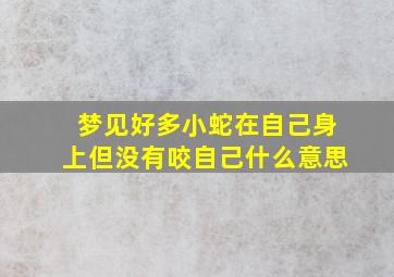 梦见好多小蛇在自己身上但没有咬自己什么意思