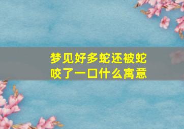 梦见好多蛇还被蛇咬了一口什么寓意