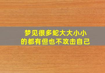 梦见很多蛇大大小小的都有但也不攻击自己