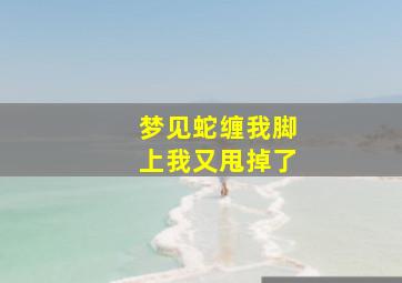 梦见蛇缠我脚上我又甩掉了