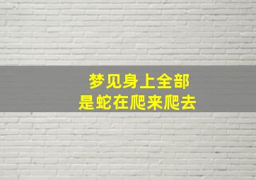 梦见身上全部是蛇在爬来爬去