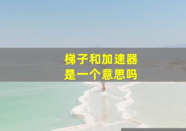 梯子和加速器是一个意思吗