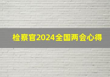 检察官2024全国两会心得