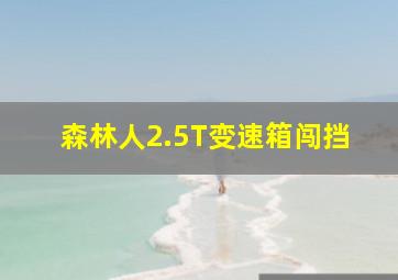 森林人2.5T变速箱闯挡