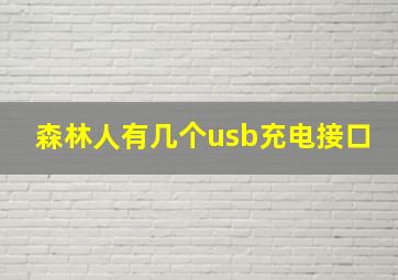 森林人有几个usb充电接口