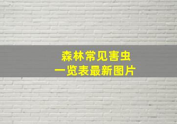 森林常见害虫一览表最新图片