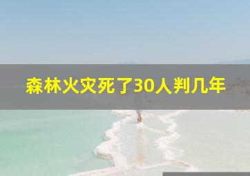 森林火灾死了30人判几年