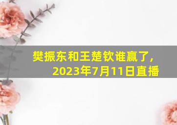 樊振东和王楚钦谁赢了,2023年7月11日直播