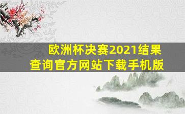 欧洲杯决赛2021结果查询官方网站下载手机版