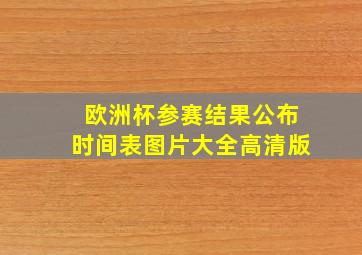 欧洲杯参赛结果公布时间表图片大全高清版