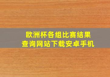 欧洲杯各组比赛结果查询网站下载安卓手机