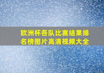 欧洲杯各队比赛结果排名榜图片高清视频大全