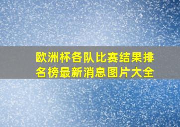 欧洲杯各队比赛结果排名榜最新消息图片大全