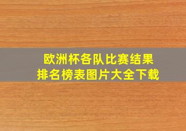 欧洲杯各队比赛结果排名榜表图片大全下载