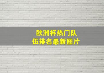 欧洲杯热门队伍排名最新图片