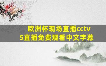 欧洲杯现场直播cctv5直播免费观看中文字幕